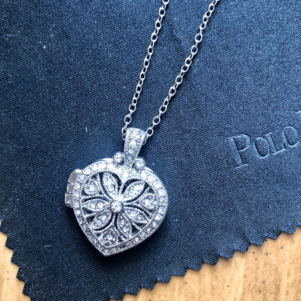 New York & Company Heart Locket Necklace